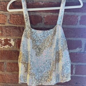 Glamorous NYE Sequin Camisole - Silver and Gold New Year’s Top